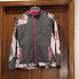 Yukon Pink & Grey Camouflage Softshell Jacket
